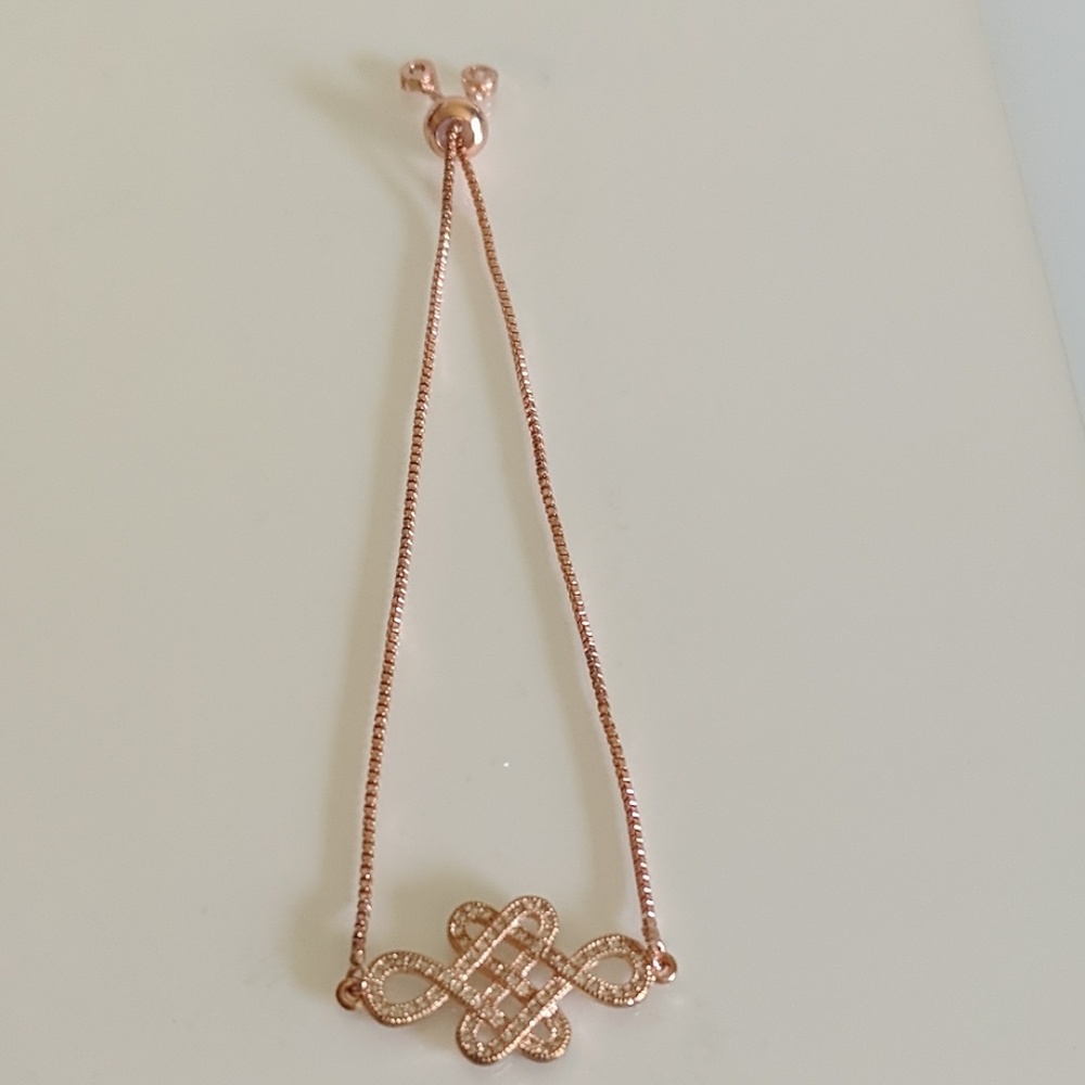 Rose Gold Infinity Slide Bracelet